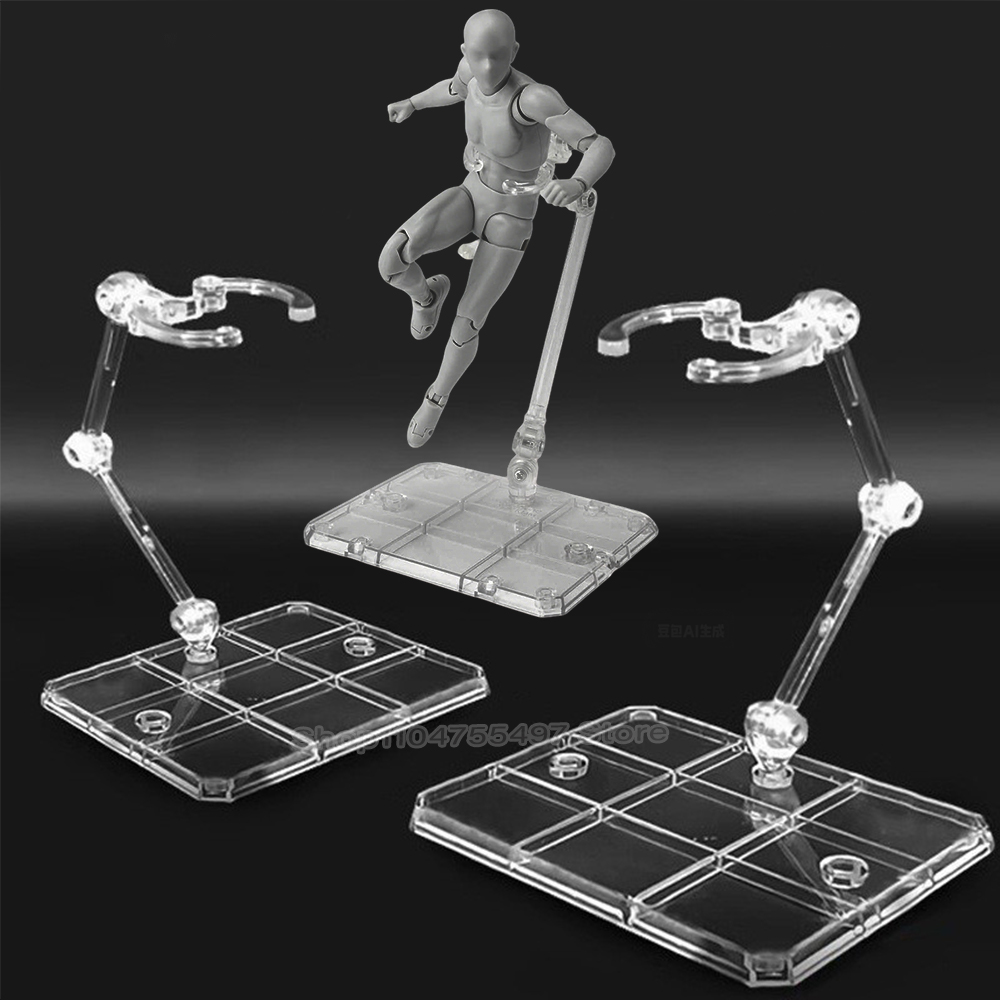 Action Figure Stand - Penyangga Figur Akrilik Transparan, Rak Pajangan