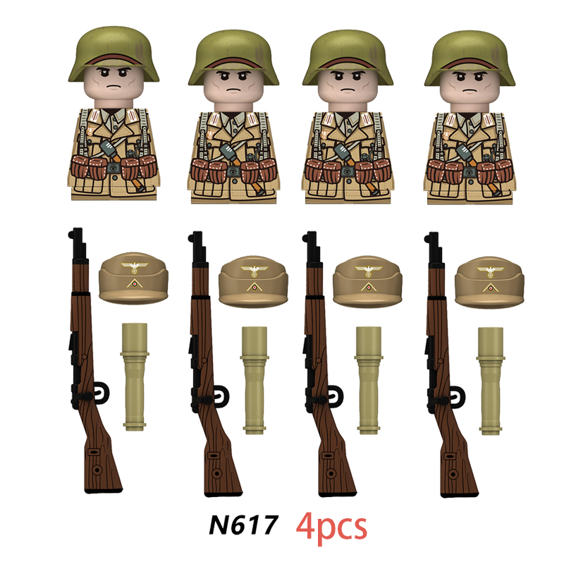 Lego Minifigure Holder - Figur Militer Populer Blok Bangunan Tentara