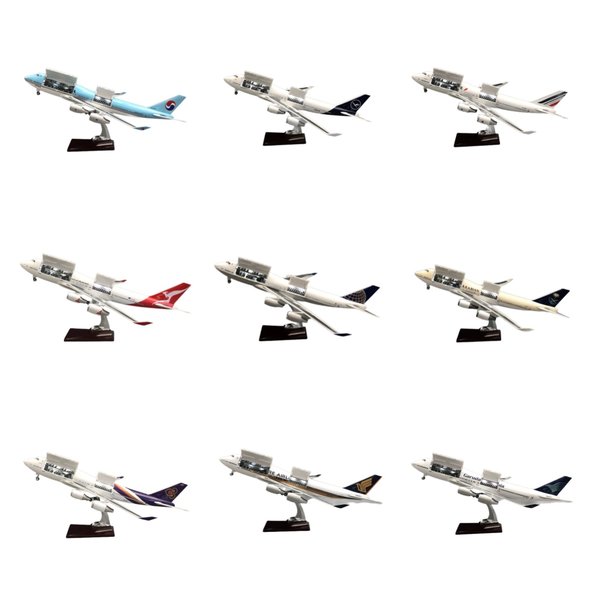 Model Airplane Plastic - Pesawat Skala 47CM Seri B747, Model