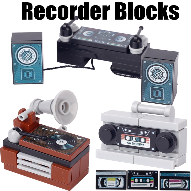 Perekam Musik kota stasiun DJ  - Lego Minifigure Holder ulasan dan harga