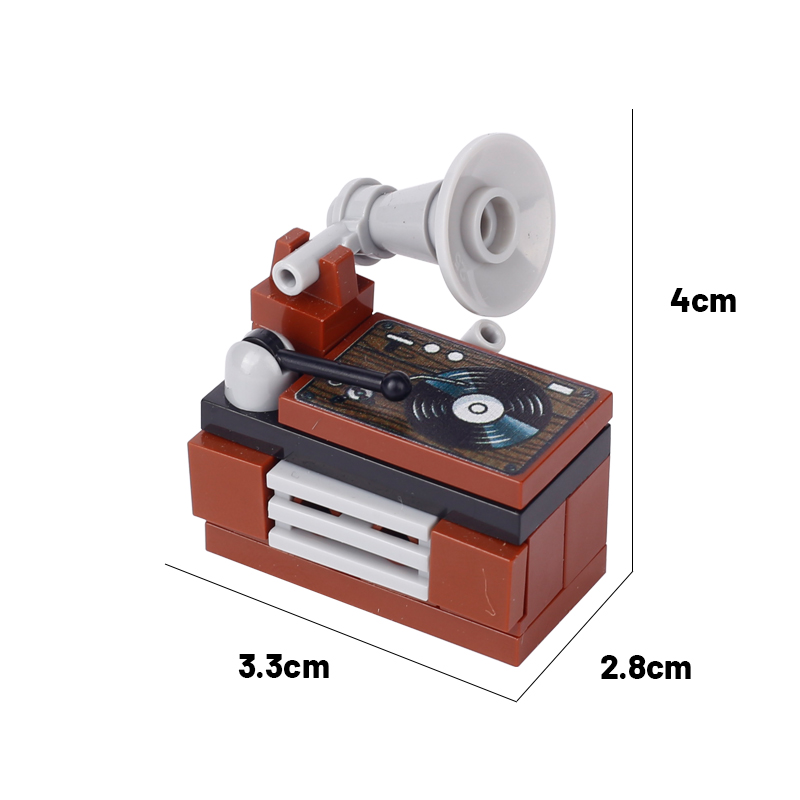 Perekam Musik kota stasiun DJ  - Lego Minifigure Holder ulasan dan harga