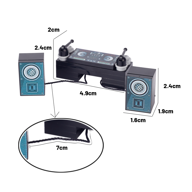 Perekam Musik kota stasiun DJ  - Lego Minifigure Holder ulasan dan harga