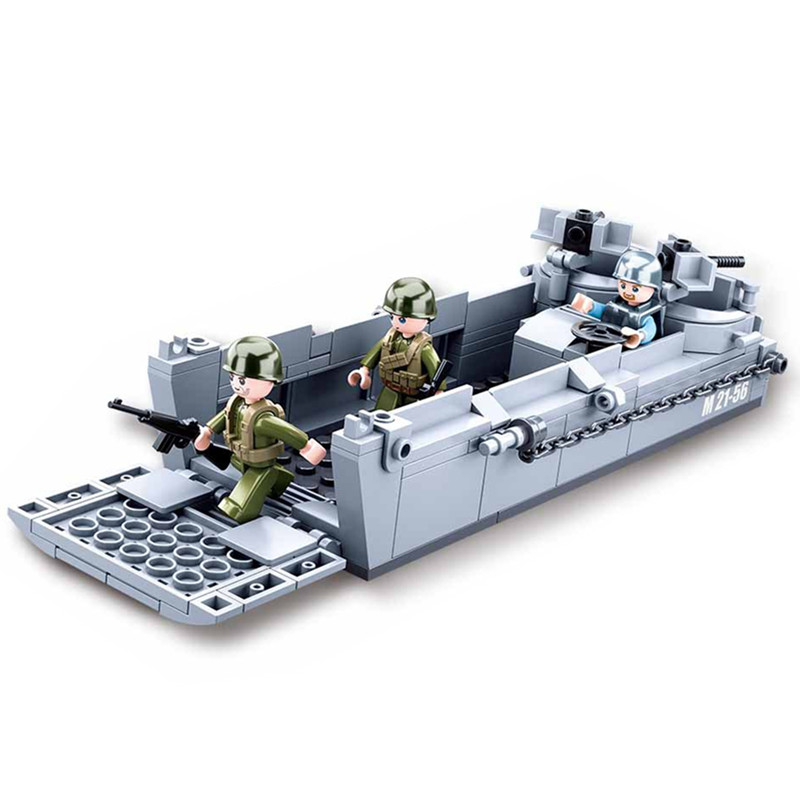 Sluban WW2 US militer Higgins  - Lego Minifigure Holder ulasan dan harga