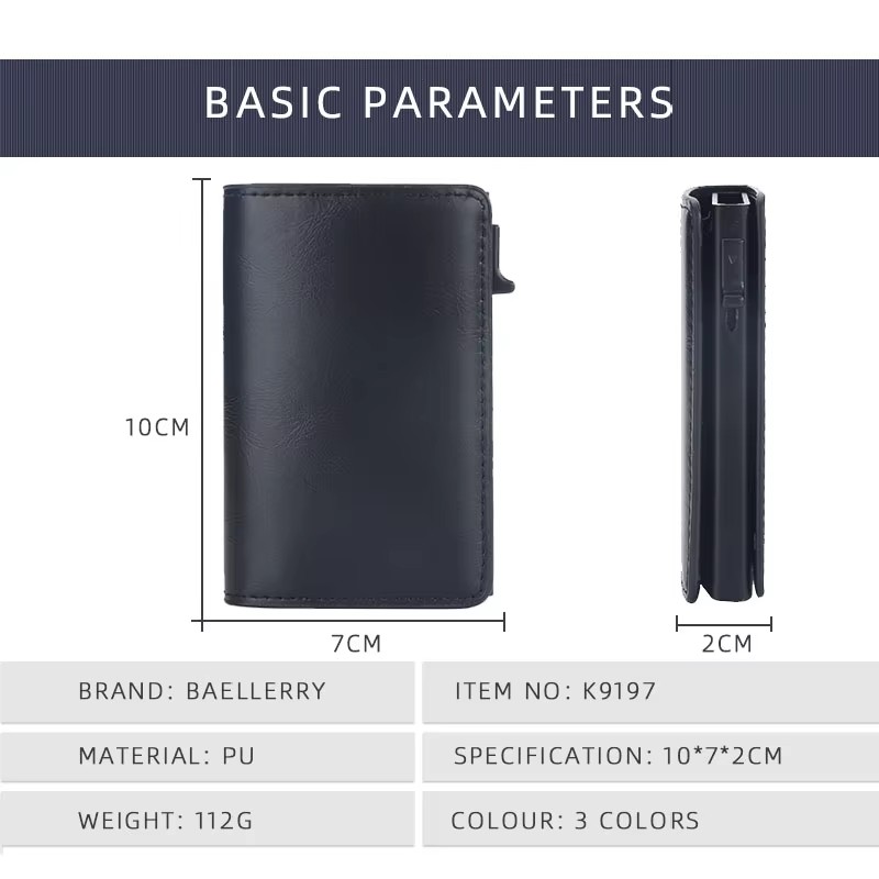 Dompet Kartu Mini RFID Pria, N - Card Top Loader ulasan dan harga
