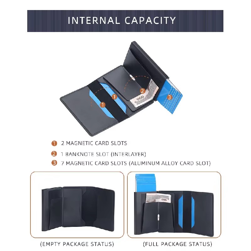 Dompet Kartu Mini RFID Pria, N - Card Top Loader ulasan dan harga