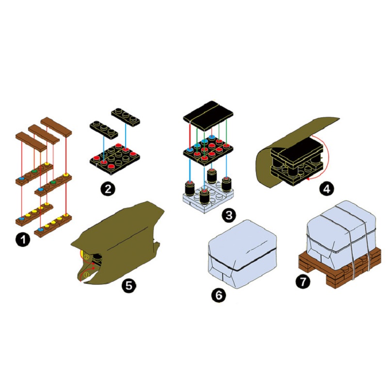 WW2 Set blok bangunan peti jat - Lego Minifigure Holder ulasan dan harga