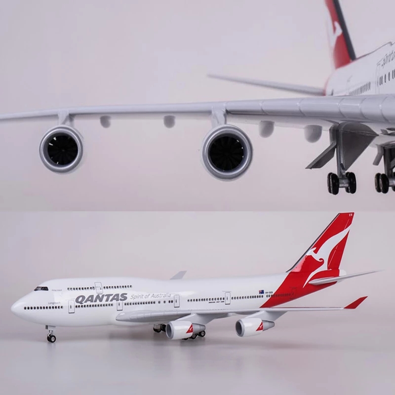 Model Pesawat Resin 47cm Qanta - Model Airplane Plastic ulasan dan harga